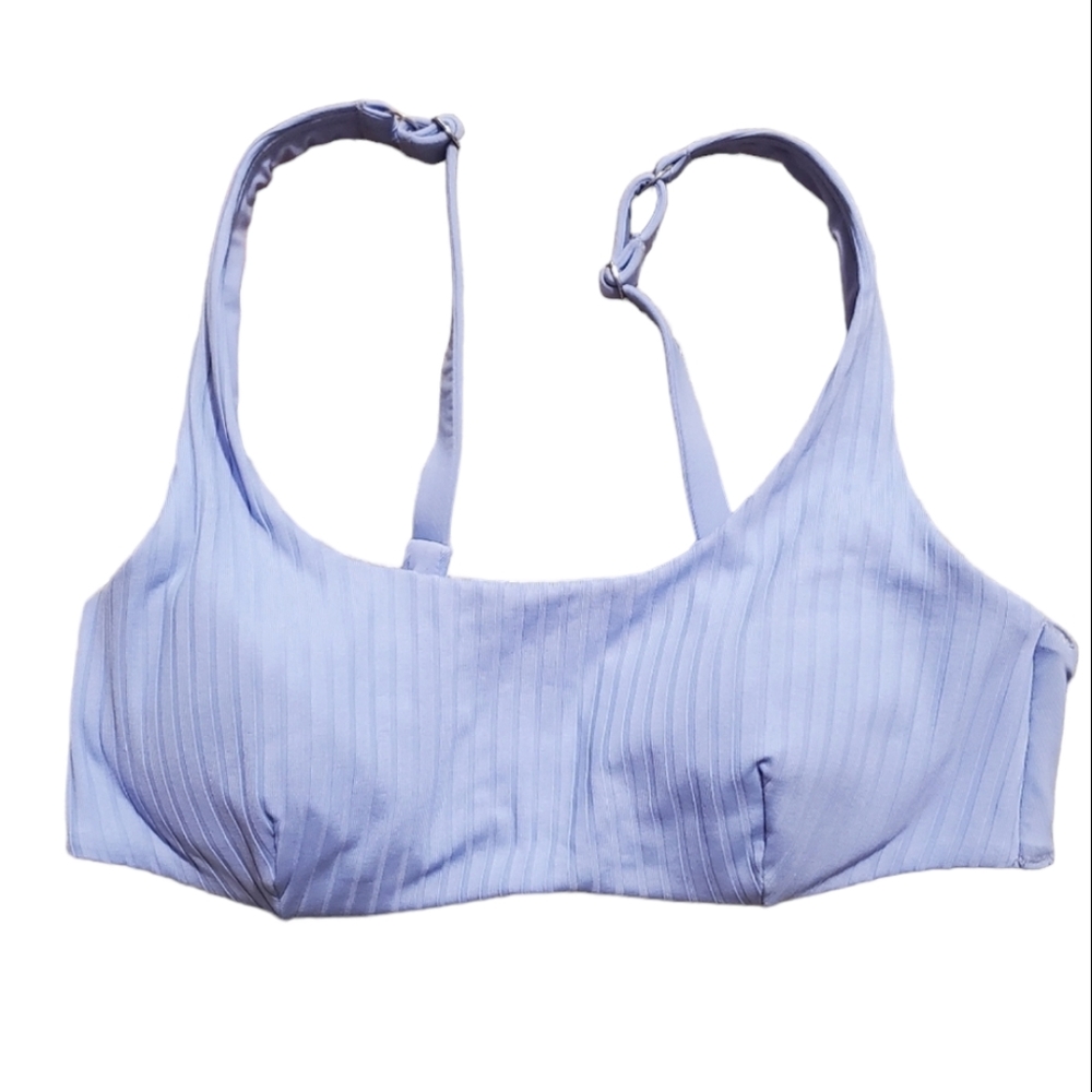 Athleta 32B/C Bikini Top Lavender Purple Ribbed